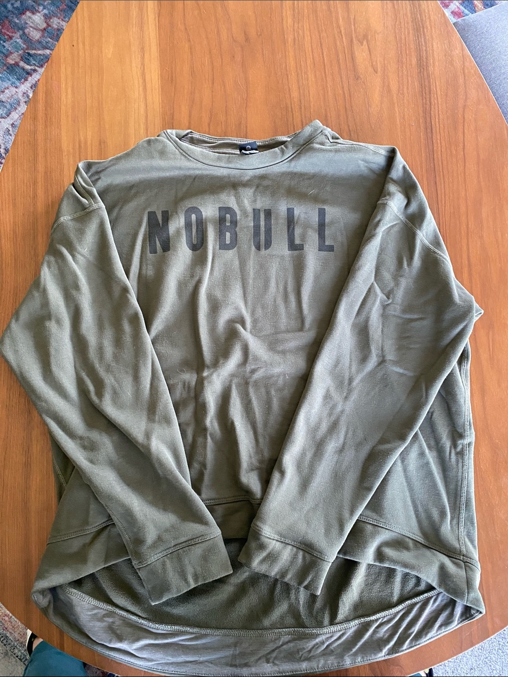 NOBULL Olive Crewneck Sweatshirt with Tonal Logo